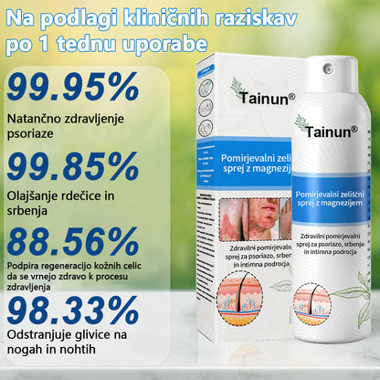 Tainun® Magnezijev zeliščni sprej ✅ CE certifikat – za zdravljenje luskavice (lajšanje luskavice in ekcemov, izboljšanje bakterijskih okužb genitalnega območja, zdravljenje aken in bradavic, lajšanje bolečin v sklepih in nevropatskih bolečin)