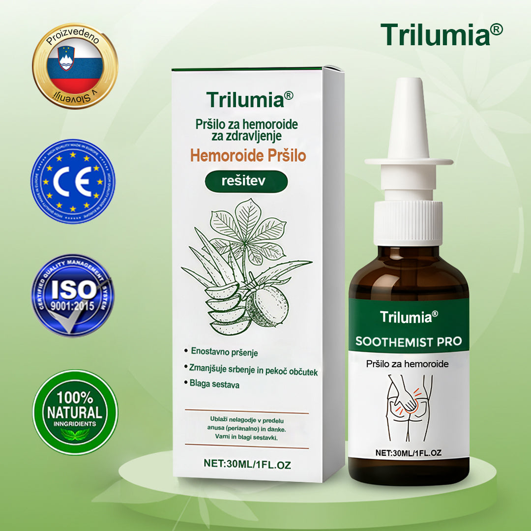 Trilumia® SootheMist PRO – Hitro olajšanje bolečin in krvavitev pri hemoroidih 🔥 100 % naravno zeliščno, brez dodatkov