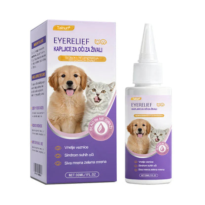 👩‍⚕️ Tainun® EyeRelief kapljice za oči za hišne ljubljenčke ✅ CE odobreno | Hitra pomoč pri vnetju veznice, suhih očeh, sivi mreni in keratitisu 🐶🐱