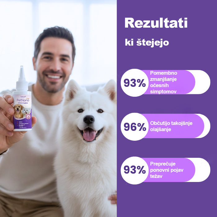 Tainun® PetNano Kapljice za oči za hišne ljubljenčke ✅ Odobreno s strani CE | Hitro olajšanje pri konjunktivitisu, suhih očeh, katarakti in keratitisu 🐶🐱