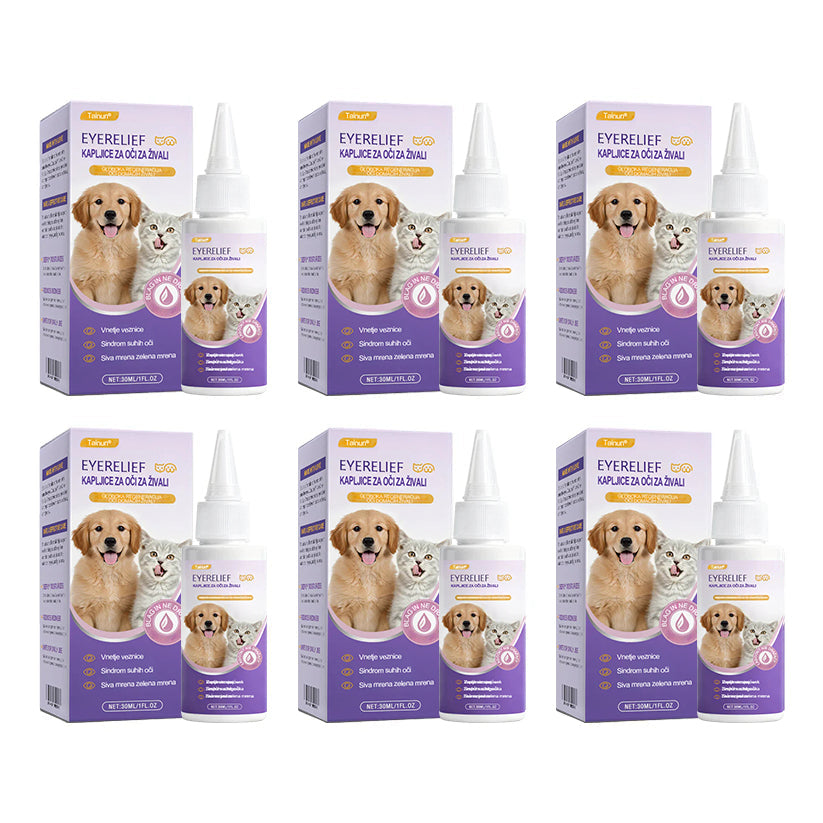 👩‍⚕️ Tainun® EyeRelief kapljice za oči za hišne ljubljenčke ✅ CE odobreno | Hitra pomoč pri vnetju veznice, suhih očeh, sivi mreni in keratitisu 🐶🐱