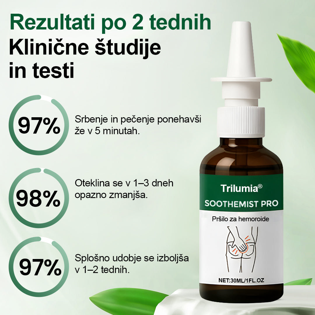 Trilumia® SootheMist PRO – Hitro olajšanje bolečin in krvavitev pri hemoroidih 🔥 100 % naravno zeliščno, brez dodatkov