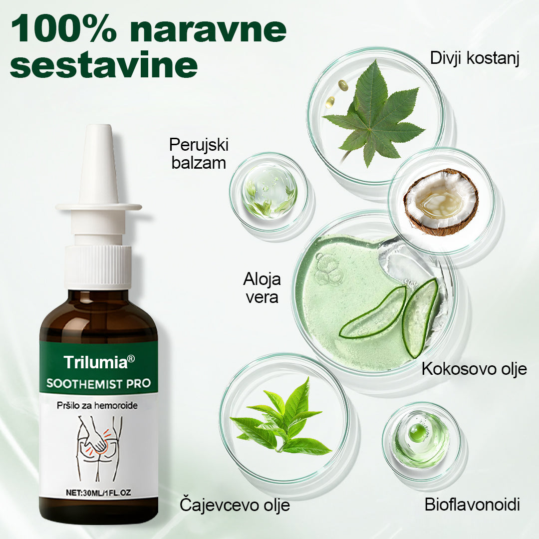 Trilumia® SootheMist PRO – Hitro olajšanje bolečin in krvavitev pri hemoroidih 🔥 100 % naravno zeliščno, brez dodatkov