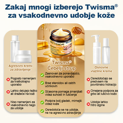 Twisma® Krema s čebeljim strupom za luskavico✨ Comfort-first nega kožne bariere za suho, luskasto in srbečo kožo — brez steroidov · nežna · primerna za vsakodnevno uporabo 💧