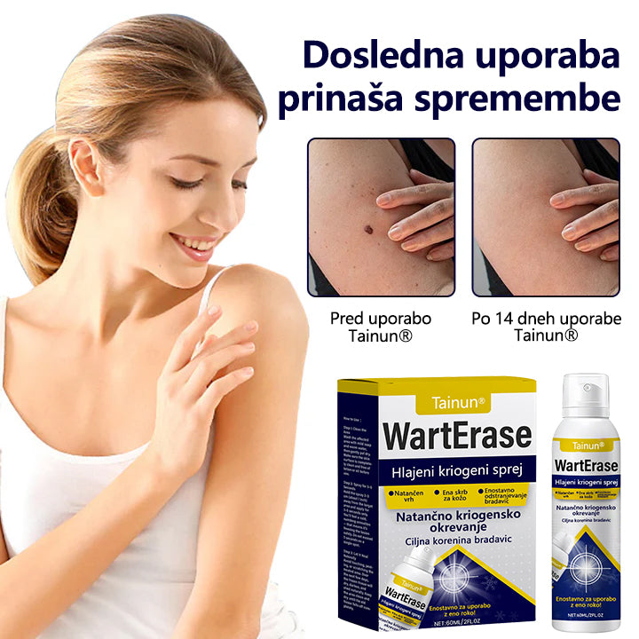 Tainun® ChillErase – spray za obnovo brazgotin po aknah ✨ | Varno odstranjuje kožne oznake, madeže & bradavice doma ✅