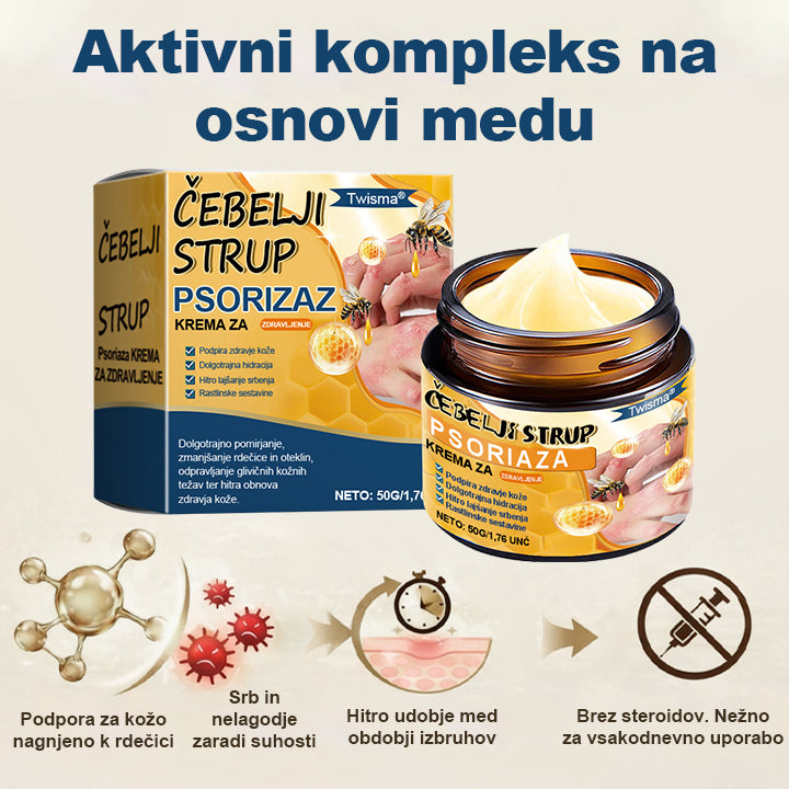 Twisma® Krema s čebeljim strupom za luskavico✨ Comfort-first nega kožne bariere za suho, luskasto in srbečo kožo — brez steroidov · nežna · primerna za vsakodnevno uporabo 💧