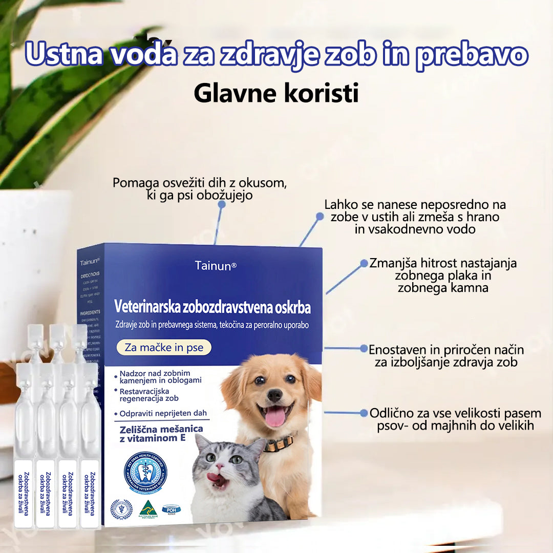 🐶🐱[🇸🇮 Uradna Trgovina] 𝐓𝐚𝐢𝐧𝐮𝐧® Oralna tekočina za podporo zobnemu in prebavnemu zdravju živali – svež zadah, odstranjevanje zobnega kamna in podpora regeneraciji dlesni ter stabilizaciji zob (za mačke in pse) – Danes 70 % popusta!