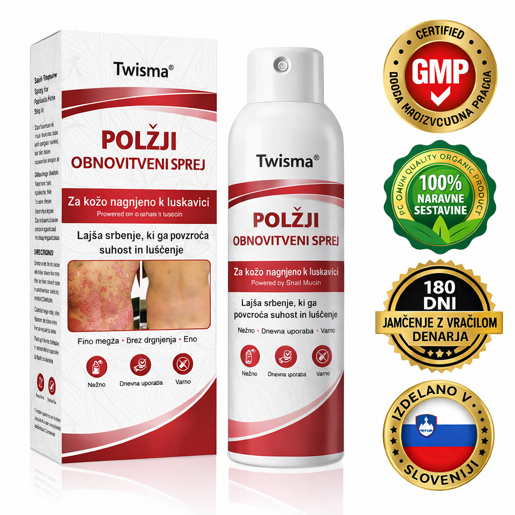 ✨ Tainun® Polžji Obnovitveni Sprej 🐌 – Omili srbenje, zmanjša luščenje in pomirja občutljivo kožo s psoriazo 🌿