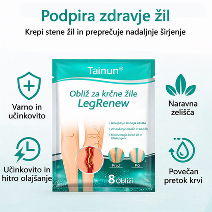 Tainun® LegRenew obliž za krčne žile izboljša zdravje ven in odpravi krčne žile – brez operacije