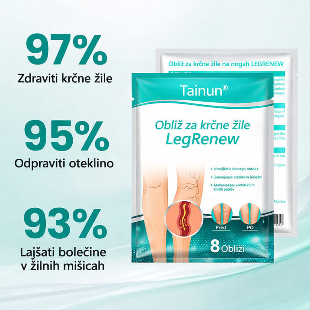 Tainun® LegRenew obliž za krčne žile izboljša zdravje ven in odpravi krčne žile – brez operacije