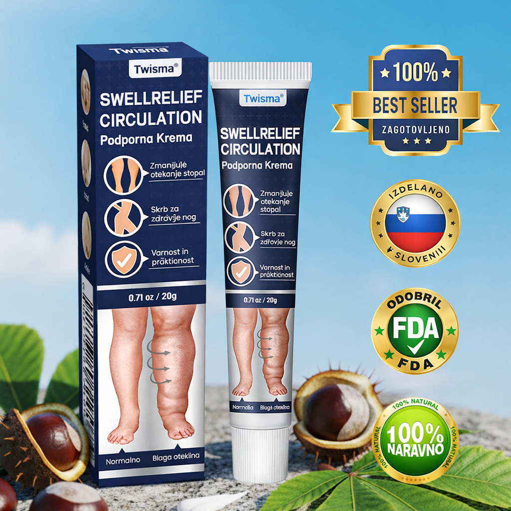 Twisma® SwellRelief krema za podporo prekrvavitvi 👩🏻‍⚕️ POSEBNA RAZPRODAJA – ZADNJI DAN | 80 % POPUST 🔥